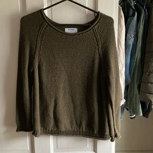 Green knit sweater